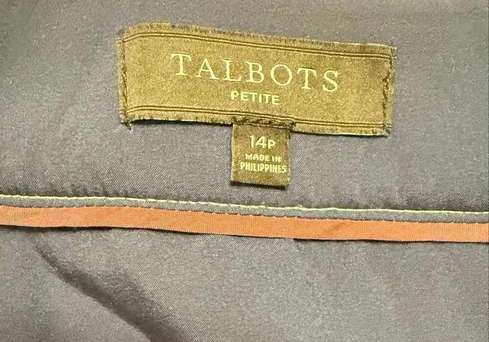 Talbots Wool Blend Houndstooth Mini Skirt 14Petite Brown Cream Preppy Classic - Picture 7 of 9